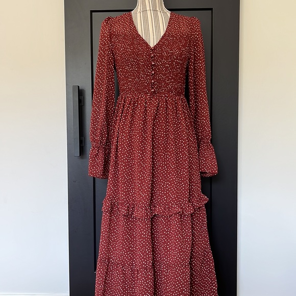 Love Riche ~ Smocked Polka Dot Maxi - Picture 3 of 15